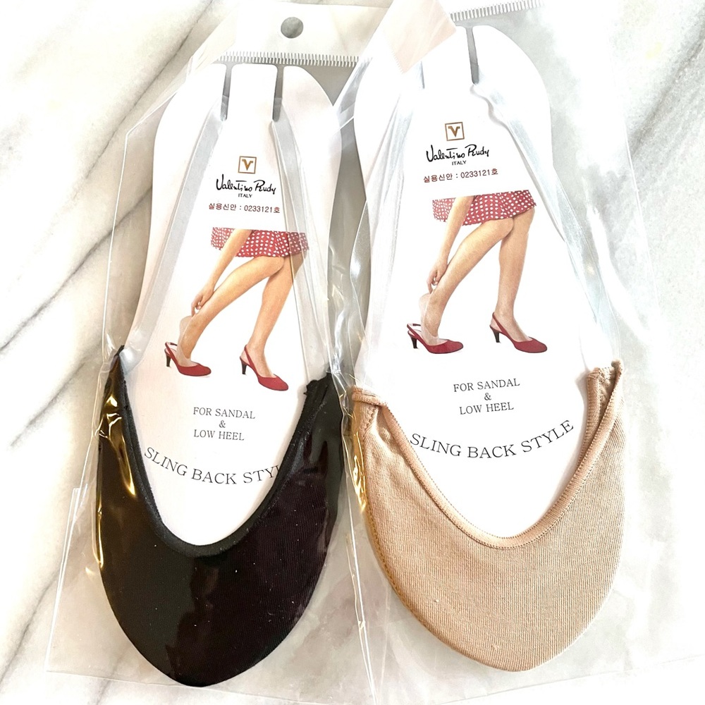 Set of 2 sling back style socks